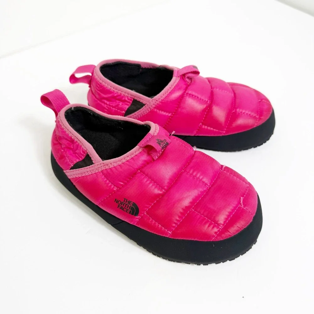 The North Face Thermoball Tent Mule II Kids Size 1 Pink Quilted Slippers